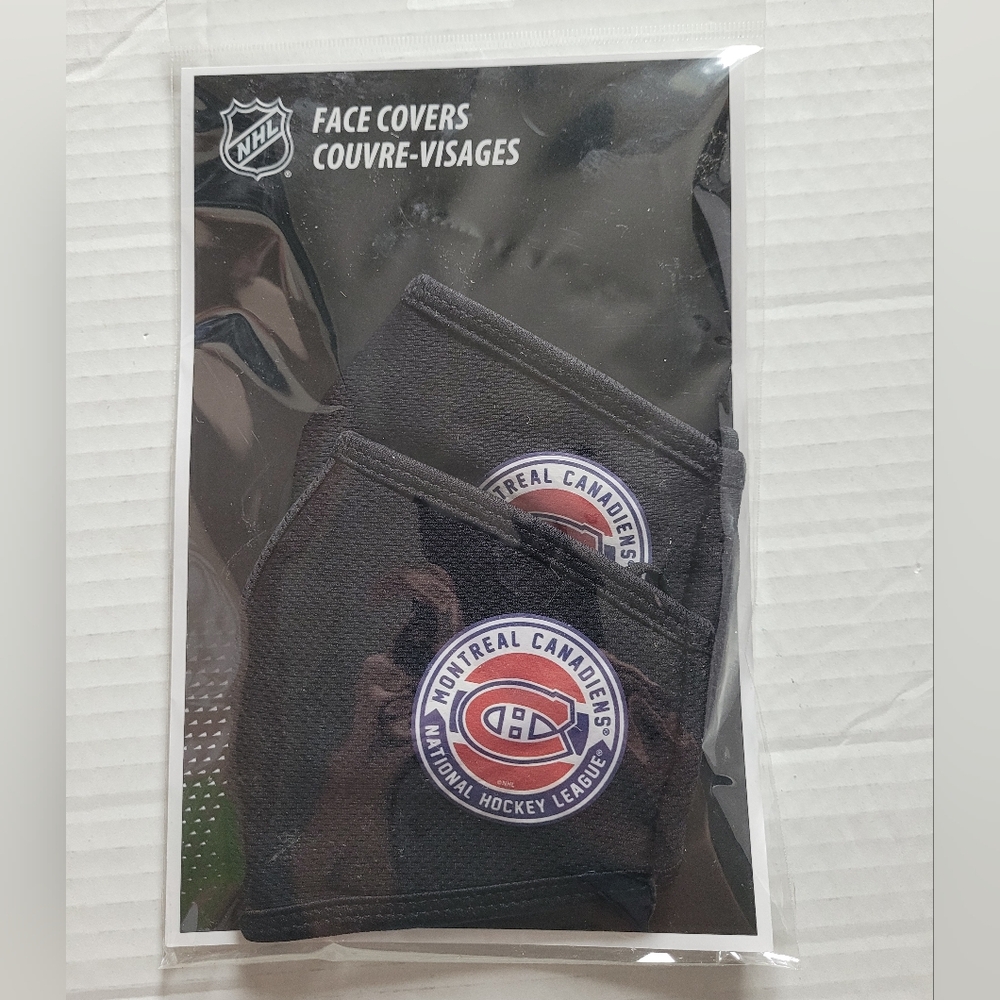 Mustang NHL Hockey Montreal Canadian LOGO 3 Layer Adult Face Cover Mask (2 Pack)